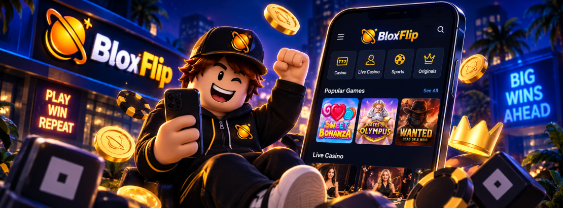BloxFlip pÄ mobil med casino, live casino og rakeback pÄ smarttelefon